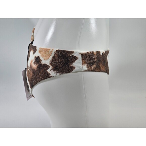 MDS Women's XS We Wore What Delilah Cowhide Flatlock Bikini Bottom High Cut V NW - Picture 2 of 6